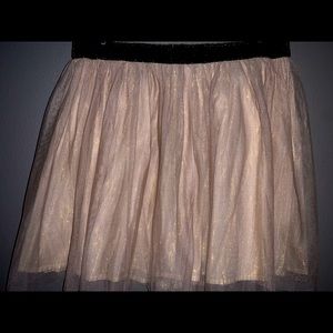 Champagne & Gold Metallic Tulle Tutu Skirt
